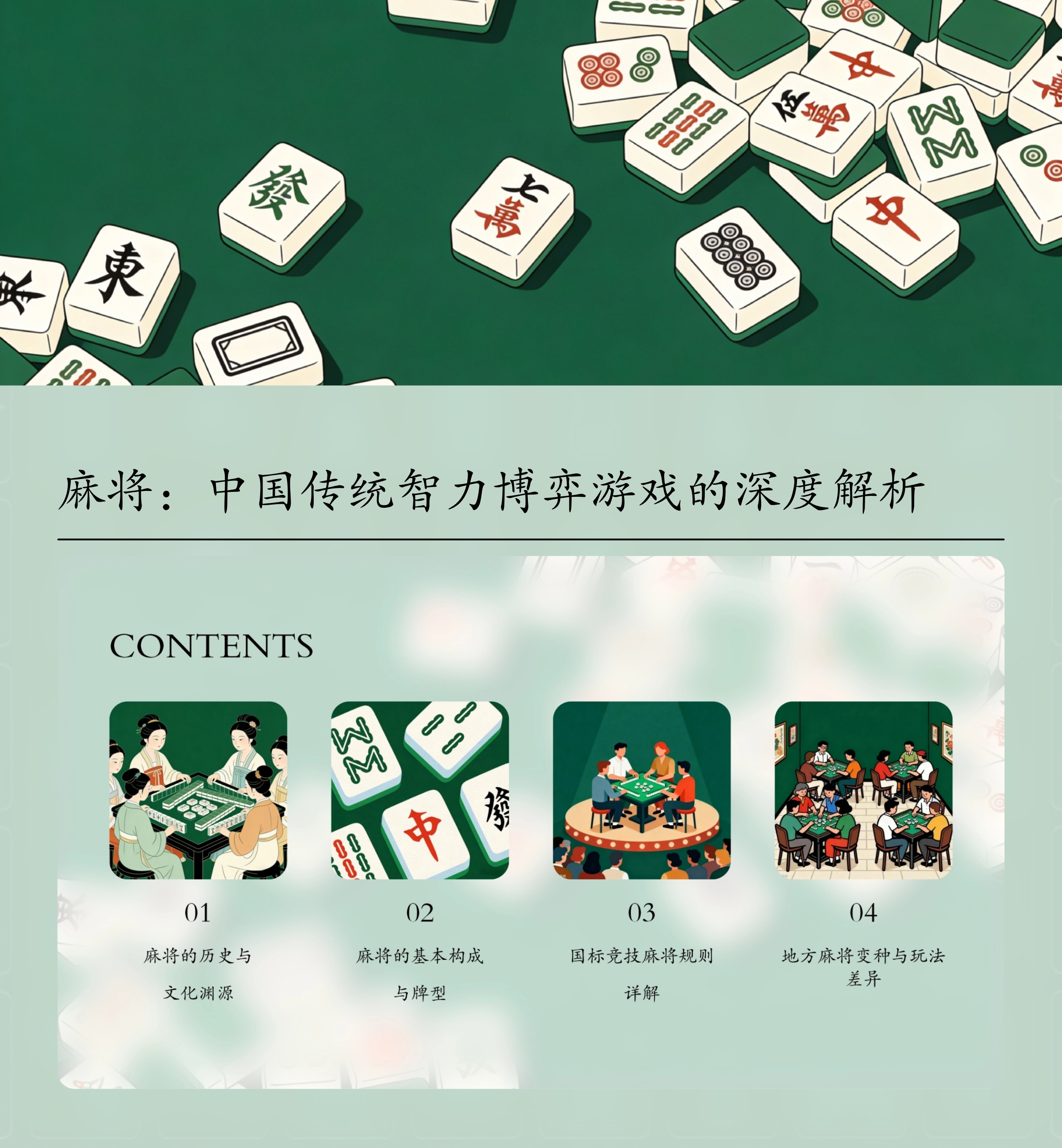 麻将：中国传统智力博弈游戏的深度解析