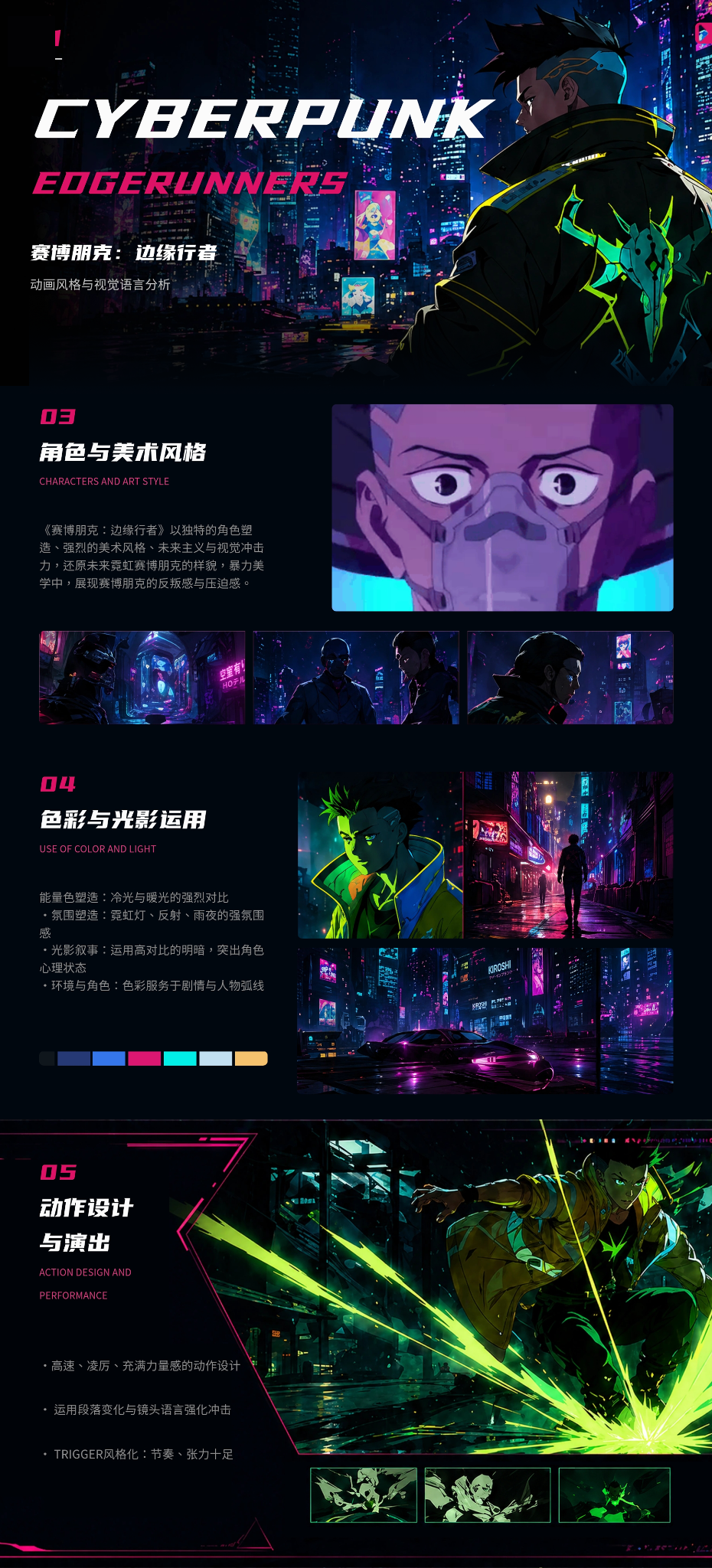 赛博朋克：边缘行者动画风格与视觉语言分析