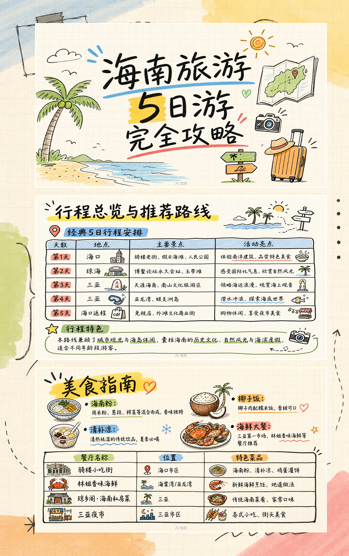 海南旅游5日游完全攻略